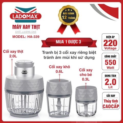 MÁY XAY THỊT ĐA NĂNG LADOMAX HA-339