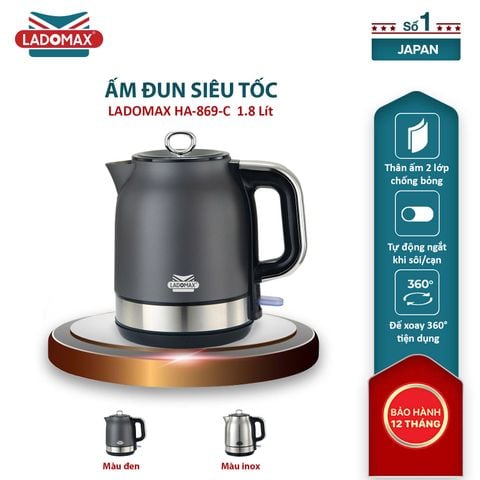 Ấm đun siêu tốc 1.8L Ladomax HA-869-Cơ