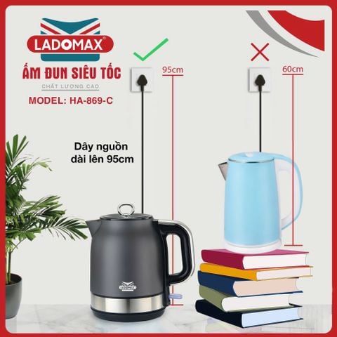 Ấm đun siêu tốc 1.8L Ladomax HA-869-Cơ