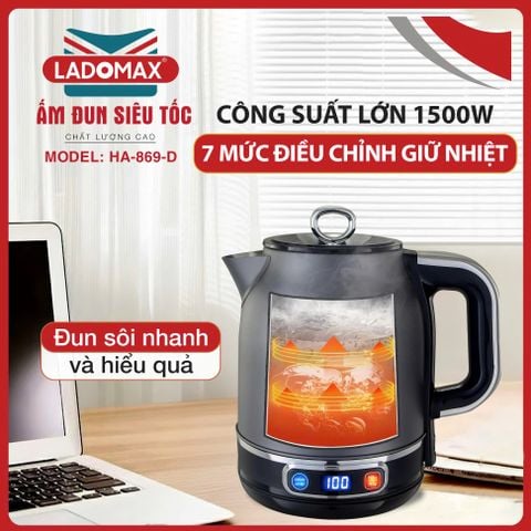 Ấm đun siêu tốc LADOMAX HA-869-Điện tử