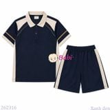  M3 Set Bộ Trai Áo Cổ Trụ P.o.l.o Quần Đùi (48-75kg) 