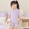  Bộ Pyjama tay ngắn quần đùi Bé Gái Hình Tim (30-60kg) 