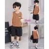 (M1) Áo Ba Lỗ Bé Trai Cotton Mát Mẻ Hè In Mặt Cười (27–65kg)