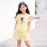  Bộ Bé Gái Tay Ngắn Quần Đùi Hoa Tử Đằng (20-57kg) 