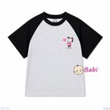 Áo Thun Cotton Tay Ngắn Raplang S.n.oo.py Tym Hồng (30-70kg) 