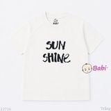  (H5) Áo Thun Bé Trai Bé Gái Cotton In Chữ Shun Shine Mặc Mát Mùa Hè (33-70Kg) 
