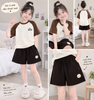  M2 Quần Short Thun Cotton Phối Túi Bé Gái (26-60kg) 