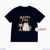  Áo Thun Gia Đình In Hình Chú Mèo Dễ Thương (26-72kg) 