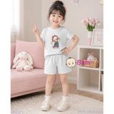  Bộ Thun Cotton Quần Đùi Mặc Hè Bé Gái (30-57kg) 
