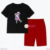  Bộ Bé Gái Tay Ngắn Quần Lửng Bé Nón Tím (20-55kg) 