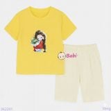  Bộ Bé Gái Tay Ngắn Quần Lửng Bé Áo Đỏ (20-55kg) 