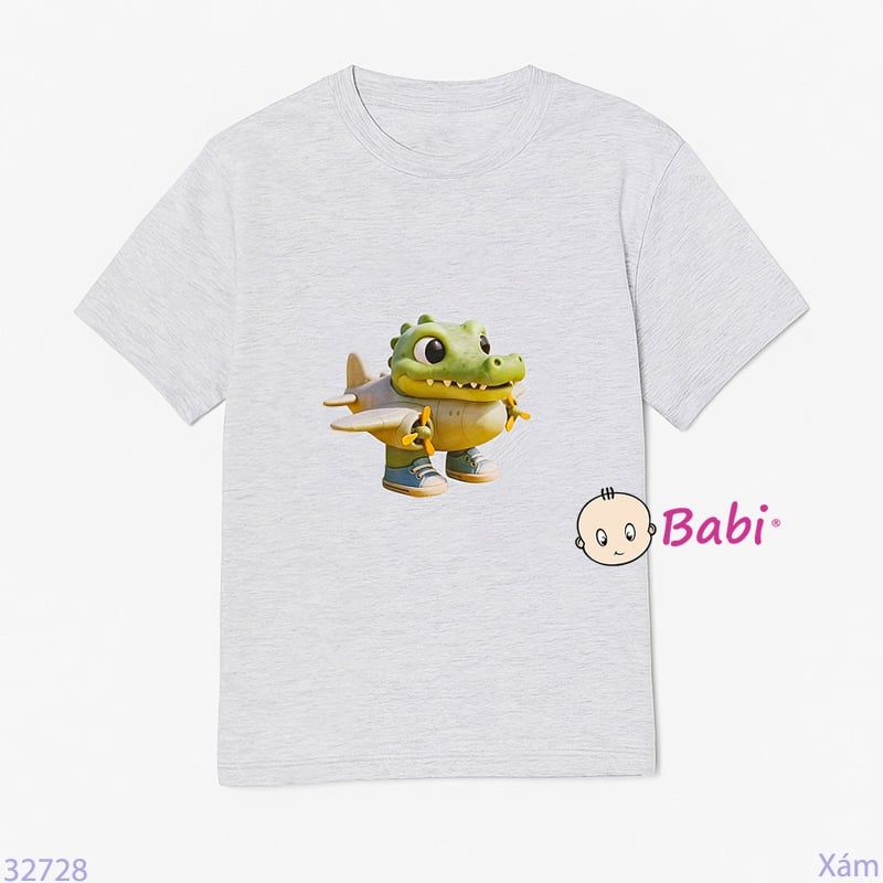  Áo Thun Tay Ngắn Hình Cá Sấu Cho Mẹ Và Bé (26kg - 70kg) 