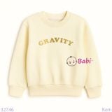  Áo Thun Tay Dài Form Rộng Chữ Gravity (17kg - 75kg) 