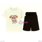  Bộ Thun Bé Trai Tay Ngắn Quần Ngắn Hình Bé Shin Cute (23kg - 62kg) 