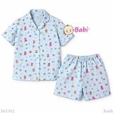  Bộ Pijama Tay Ngắn Quần Đùi Họa Tiết M2 (25-58kg) 