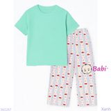  Bộ Tay Ngắn Quần Suông Dài Bé Gái  Màu Trơn  (56-72kg) 