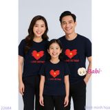  Áo Thun Gia Đình CHữ I Love Việt Nam (26-72kg) 