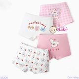  Set 4 Chip Đùi Nhiều Họa Tiết Xinh Xắn Cho Bé Gái (26-40kg) 