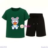  Bộ Thun Bé Trai Tay Ngắn Quần Ngắn Hình Đ.O.R.E.M.O.M (23kg - 62kg) 