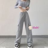  Quần Nỉ Thun Túi Hộp Màu Trơn Sành Điệu (40-56kg) 