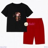  Bộ Bé Gái Tay Ngắn Quần Lửng Bé Tóc Bím (20-55kg) 