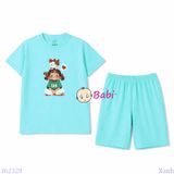  Bộ Bé Gái Tay Ngắn Quần Lửng Bé Mèo (20-55kg) 