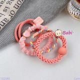  Set 5 Cột Tóc Cho Bé Màu Sắc Dễ Thương 