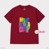  (H3) Áo Thun Bé Gái Cotton In Chữ Good Day Mặc Mát Mùa Hè (33-70Kg) 