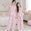  M2 Bộ Tole Lanh Quần Dài Mẹ Bé Gái (40-65kg) 