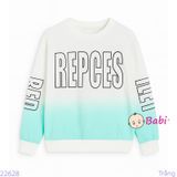  Áo Thun Bé Trai Cổ Tròn Tay Dài In Loang Cham Sành Điệu (6 - 15 tuổi) 