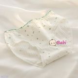  Set 6 Chip Tam Giác Cho Bé Gái Họa Tiết Bi Xanh (40-55kg) 