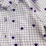  Bộ Pyjama tay ngắn quần đùi Bé Gái Hình Tim (30-60kg) 