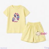  Bộ Bé Gái Tay Ngắn Quần Đùi Hình P.o.n.y (20-55kg) 