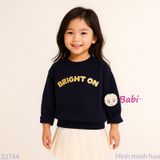  Áo Thun Tay Dài Form Rộng Chữ Bright On (17kg - 75kg) 