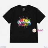  (H3)Áo Thun Cotton Tay Ngắn Bé Trai Rob.lox (35-70kg) 