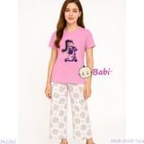  Bộ Tay Ngắn Quần Suông Dài Bé Gái Scooter (20-72kg) 