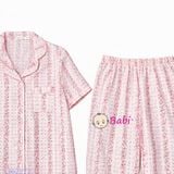  Bộ Pijama Tay Ngắn Quần Dài Họa Tiết Xinh Xắn (25-58kg) 