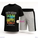  Bộ Tay Ngắn Quần Lửng In Hình Cây Dừa (30-60kg) 