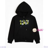  Áo Thun Hoddie Bé Trai Bé Gái Chữ CHOOSE HAPPY (21kg-55kg) 