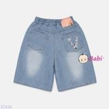  Quần Short Jeans Bé Gái Túi Thêu Hoa M4 (23-40kg) 