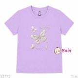  (H5) Áo Thun Baby Tee Mẹ Và Bé In Bướm (30-68Kg) 