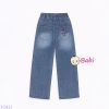  Quần Jeans Suông Dài Thêu Nơ Màu Cho Mẹ Và Bé (28kg - 50kg) 