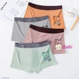  Set 4 Chip Đùi Cotton Trơn Bé Trai (27-55kg) 