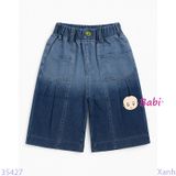  Quần Jeans Lửng Trơn Cho Mẹ Và Bé 049 (28kg - 50kg) 