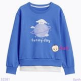  Áo Thun Tay Dài Cho Bé Gái Cổ Tròn In Họa Tiết Dễ Thương (6 - 15 tuổi) 