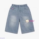  Quần Short Jeans Bé Gái Túi Thêu Mặt Cười M7 (23-40kg) 