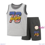  Bộ Sát Nách Quần Lửng  Bé Trai Mix Sọc (30-47kg) 