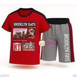  Bộ Tay Ngắn Quần Lửng In Chữ Brookeyn (30-60kg) 