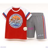  Bộ Tay Ngắn Quần Lửng In Chữ LosAngeles (48-60kg) 