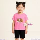  Bộ Bé Gái Quần Lửng In Chữ Đơn Giản (23-56kg) 